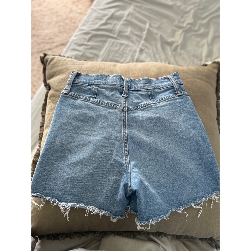 Madewell The Perfect Mid-Length Jean Shorts‎ 25 High Rise Raw Hem Denim - Picture 3 of 7